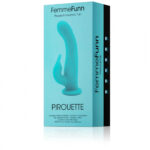 Femme Funn Pirouette Suction-Base Rotating Rabbit Vibrator Turquoise