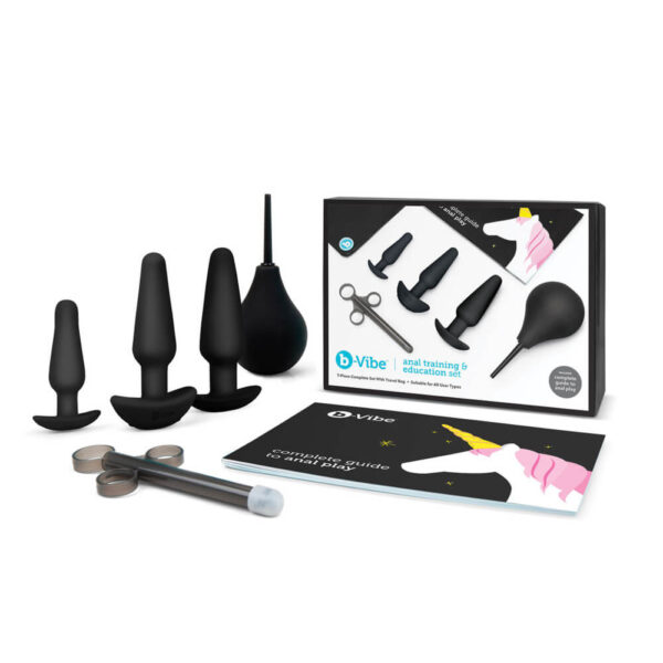 b-vibe Anal Training Kit & Education Set - Black