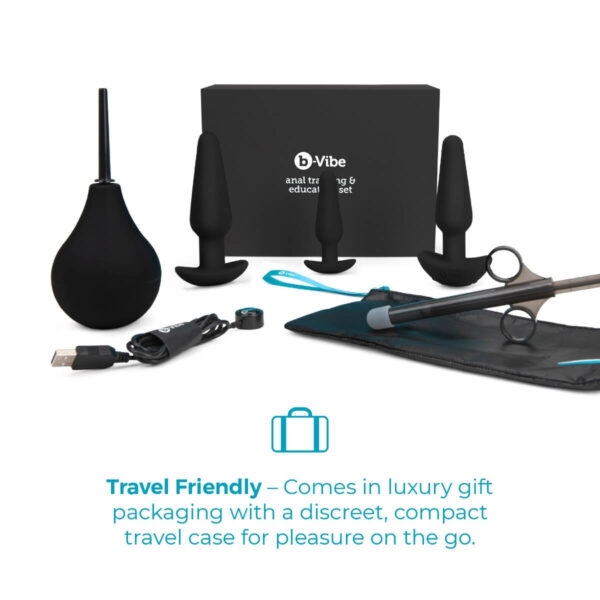 b-vibe Anal Training Kit & Education Set - Black
