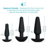 b-vibe Anal Training Kit & Education Set - Black