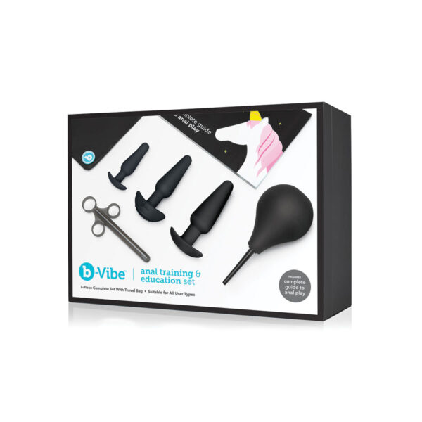 b-vibe Anal Training Kit & Education Set - Black