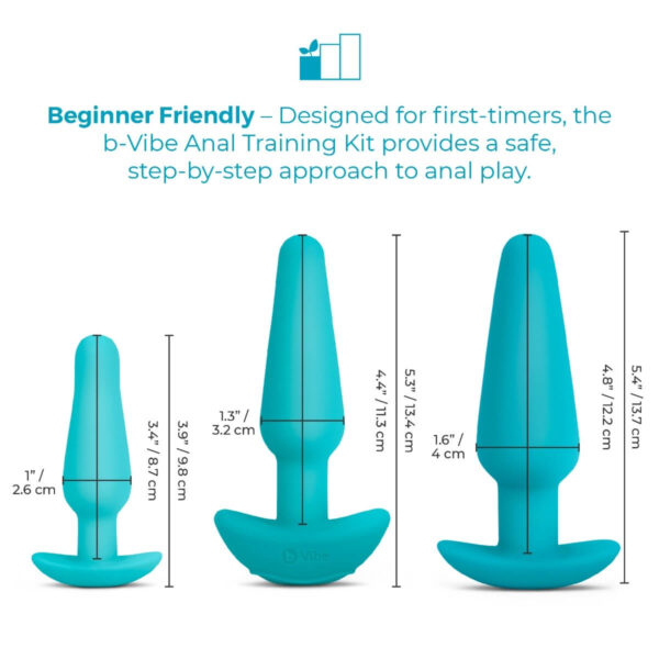 b-vibe Anal Training Kit & Education Set - Teal