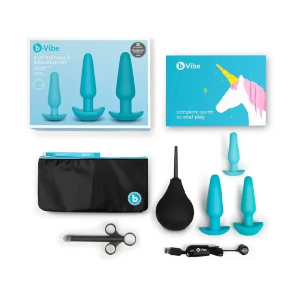 b-vibe Anal Training Kit & Education Set - Teal