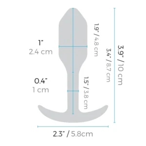 b-vibe vibrating snug plug | Size 1 - orange | Dimensions