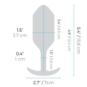b-vibe vibrating snug plug | Size 3 - dimensions