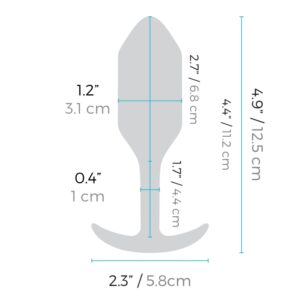 b-vibe vibrating snug plug | Size 2 Dimensions
