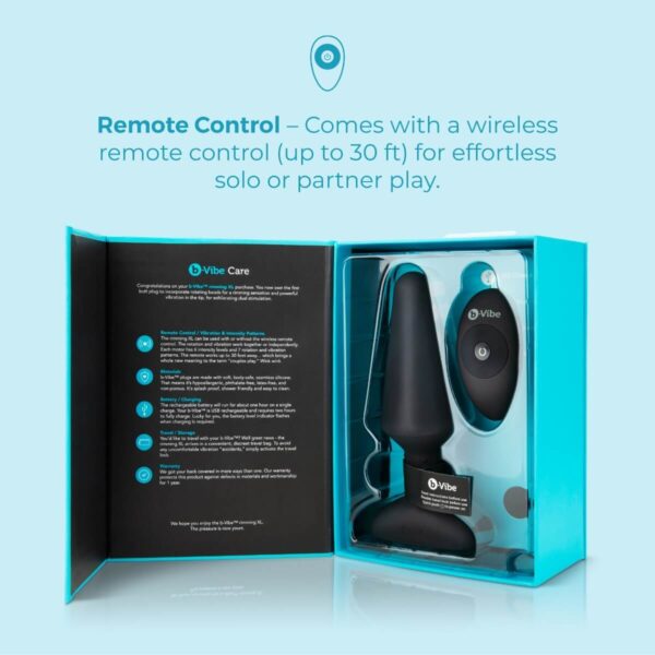 b-Vibe Rimming Plug XL Remote Control Vibrating Butt Plug