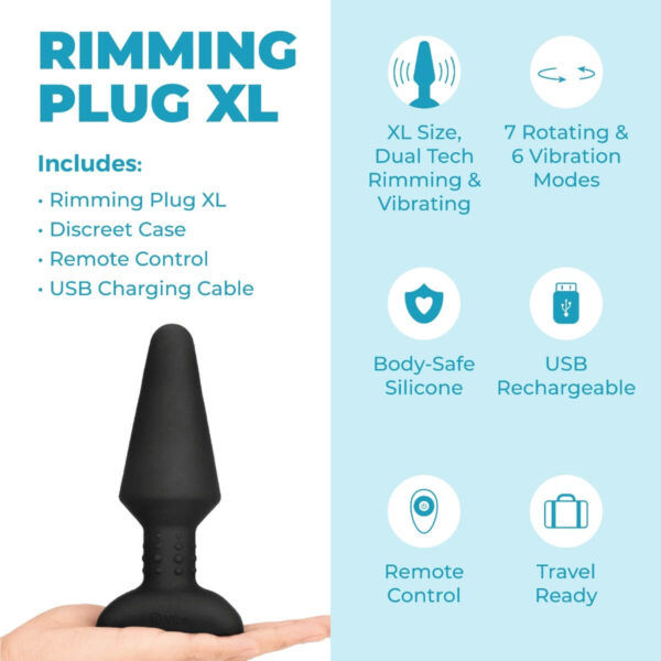 b-Vibe Rimming Plug XL Remote Control Vibrating Butt Plug