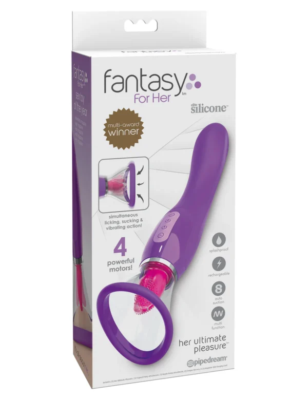Fantasy for Her Ultimate Pleasure oral suction vibrator with curved G-spot handle