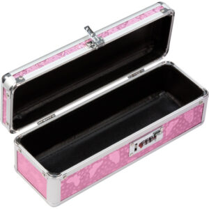 BMS Factory Medium Lockable Sex Toy Storage Box opened and empty - Pink