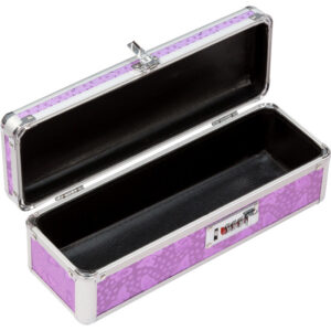 BMS Factory Medium Lockable Sex Toy Storage Box opened and empty - Purple