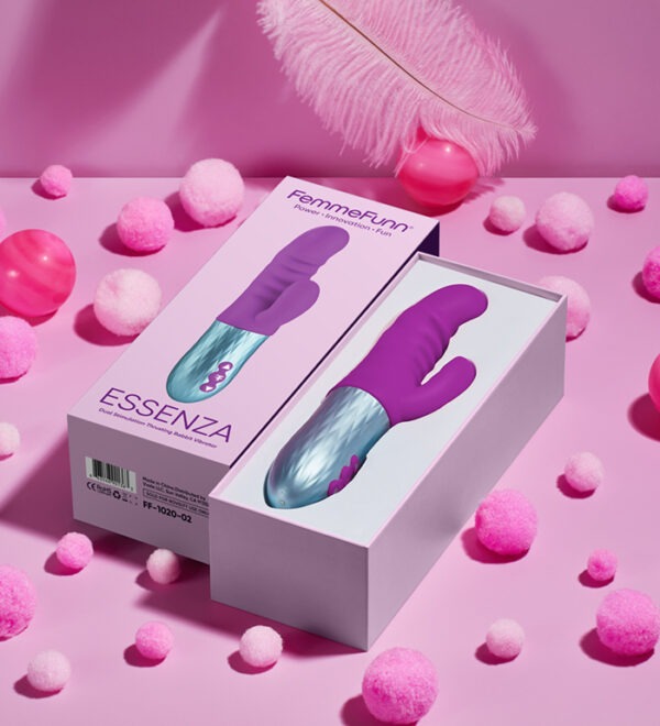 FemmeFunn Essenza Thrusting Rabbit Vibrator - Purple