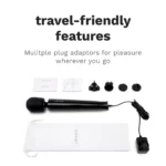 Le Wand Plug-In Vibrating Massager - Black - Travel-friendly Features