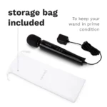 Le Wand Plug-In Vibrating Massager - Black - Storage Bag Included