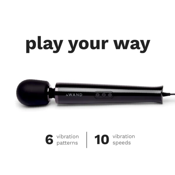 Le Wand Plug-In Vibrating Massager - Black