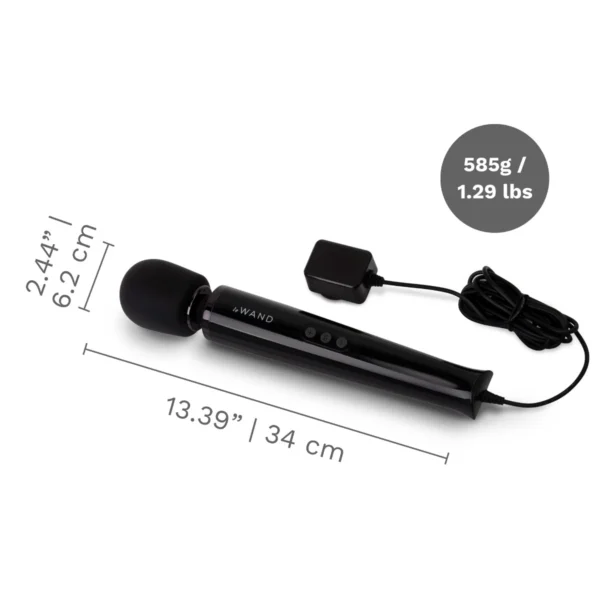 Le Wand Plug-In Vibrating Massager - Black