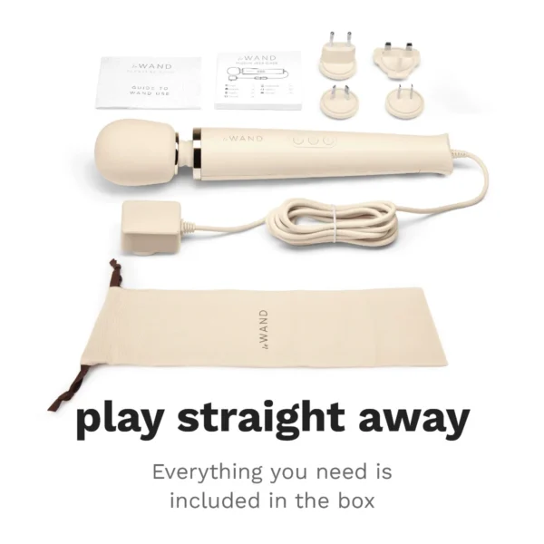 Le Wand Plug-In Vibrating Massager - Cream