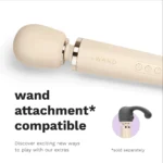 Le Wand Plug-In Vibrating Massager - Cream - Wand Attachment Compatible