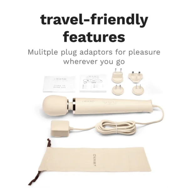 Le Wand Plug-In Vibrating Massager - Cream - Travel-friendly features