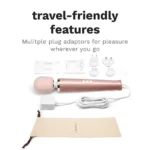 Le Wand Plug-In Vibrating Massager - Rose Gold - Travel-friendly features