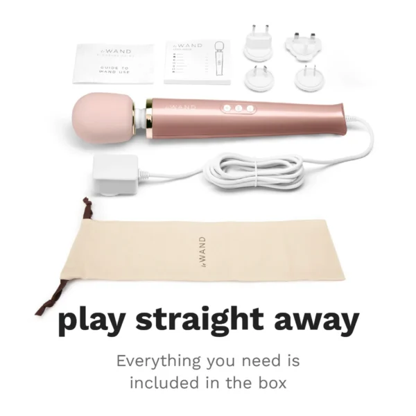 Le Wand Plug-In Vibrating Massager - Rose Gold