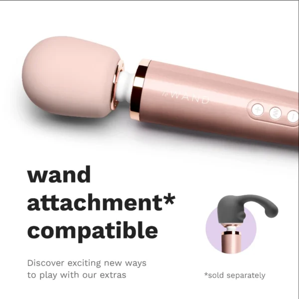 Le Wand Plug-In Vibrating Massager - Rose Gold - Wand Attachment Compatible