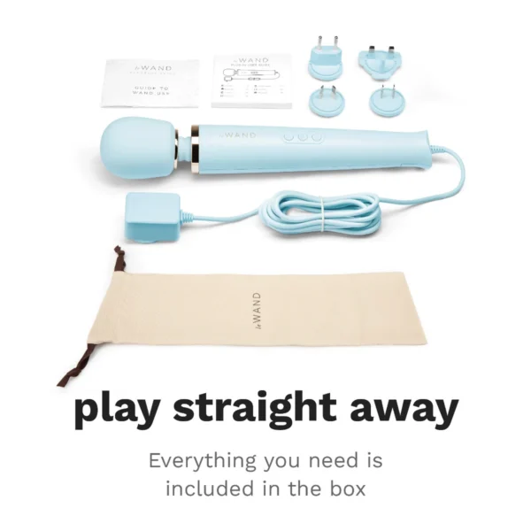 Le Wand Plug-In Vibrating Massager - Sky Blue