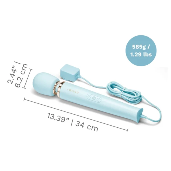 Le Wand Plug-In Vibrating Massager - Sky Blue