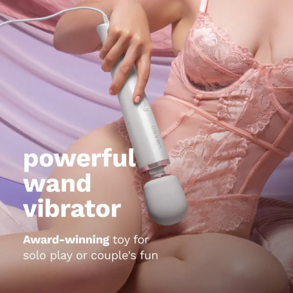 Le Wand Plug-In Vibrating Massager - White - Powerful Wand Vibrator