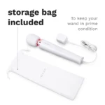 Le Wand Plug-In Vibrating Massager - White - Storage Bag Included