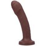 Tantus Uncut No. 2 Dual Density Realistic Uncircumcised Dildo - Espresso