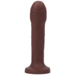 Tantus Uncut No. 2 Dual Density Realistic Uncircumcised Dildo - Espresso