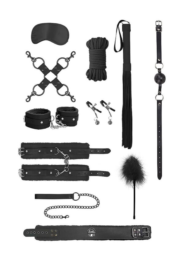 Shots Ouch! Intermediate Bondage Kit - Black