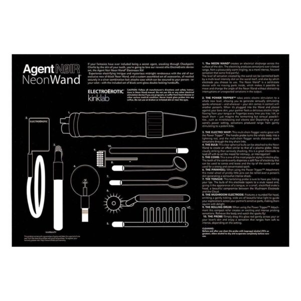 Agent Noir Electro Erotic Neon Wand Kit