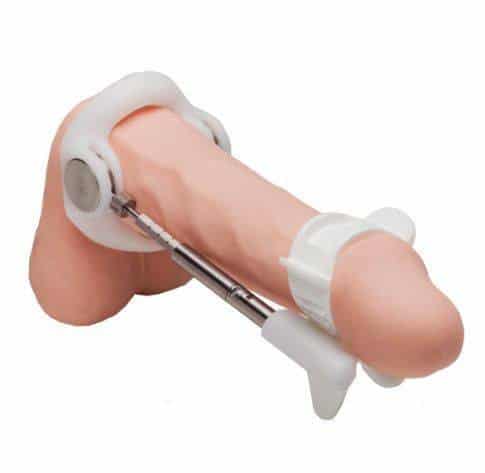 Men Penis Stretcher, Adult Wearable Penis Extender Stretcher for Home White  Silver