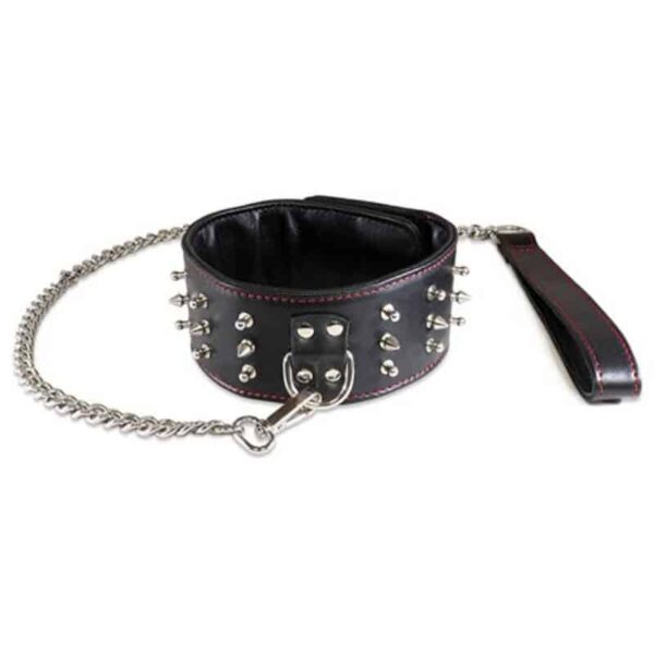 Sultra Lambskin Studded Collar and Leash