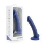 Avant By Blush | Ergo Mini - Artisan 7-inch Thin Dildo with Suction Cup Base - Indigo D10