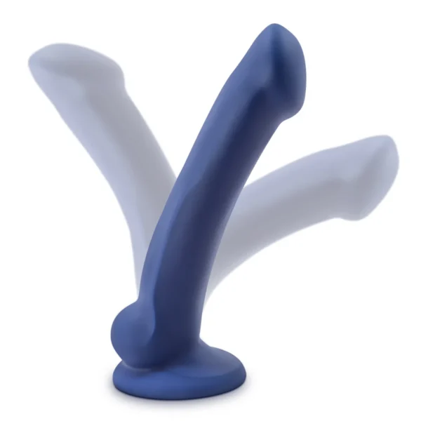 Avant By Blush | Ergo Mini - Artisan 7-inch Thin Dildo with Suction Cup Base - Indigo D10