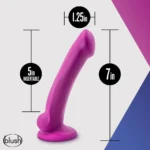 Avant By Blush | Ergo Mini - Artisan 7-inch Thin Dildo with Suction Cup Base - Violet D9