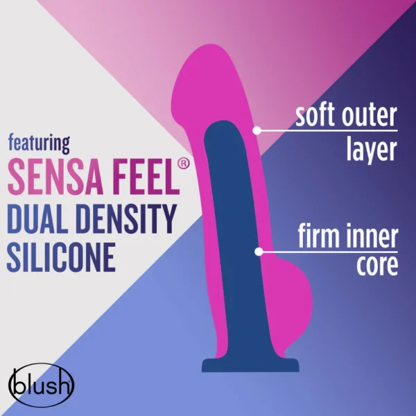 Avant By Blush | Ergo Mini - Artisan 7-inch Thin Dildo with Suction Cup Base - Violet D9