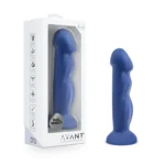 Avant By Blush | Suko - Artisan 8-inch Curved P-Spot & G-Spot Dildo with Suction Cup Base - Indigo D12