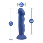Avant By Blush | Suko - Artisan 8-inch Curved P-Spot & G-Spot Dildo with Suction Cup Base - Indigo D12