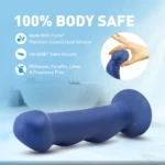 Avant By Blush | Suko - Artisan 8-inch Curved P-Spot & G-Spot Dildo with Suction Cup Base - Indigo D12