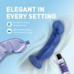 Avant By Blush | Suko - Artisan 8-inch Curved P-Spot & G-Spot Dildo with Suction Cup Base - Indigo D12