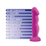 Avant By Blush | Suko - Artisan 8-inch Curved P-Spot & G-Spot Dildo with Suction Cup Base - Violet D11