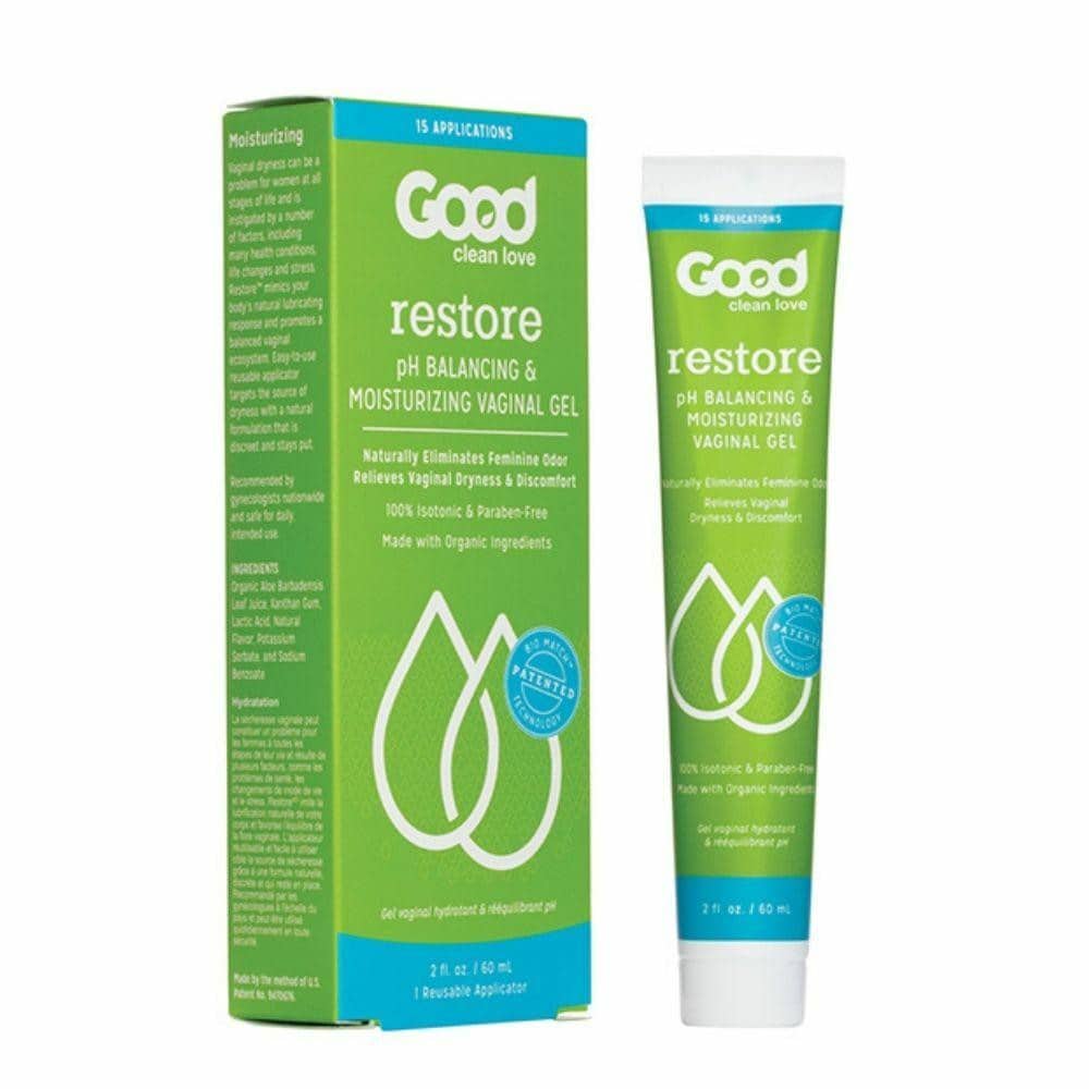  Good Clean Love Restore Moisturizing Vaginal Gel, pH-Balanced,  Water-Based with Aloe Vera & Lactic Acid, Reduces Dryness, Discomfort &  Odor for Women, 2 Oz : Health & Household