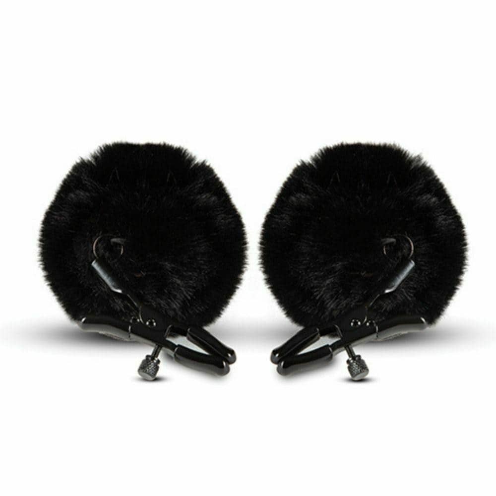 Blush Noir Pom Nipple Clamps