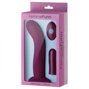 Versa S Bullet Vibrator & Sleeve - Dark Fuchsia