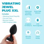 b-vibe vibrating jewel advanced plug - Black
