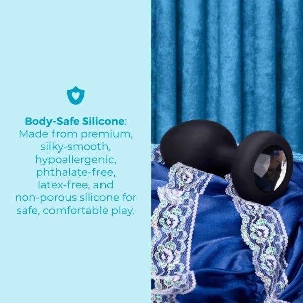 b-vibe vibrating jewel advanced plug - Black